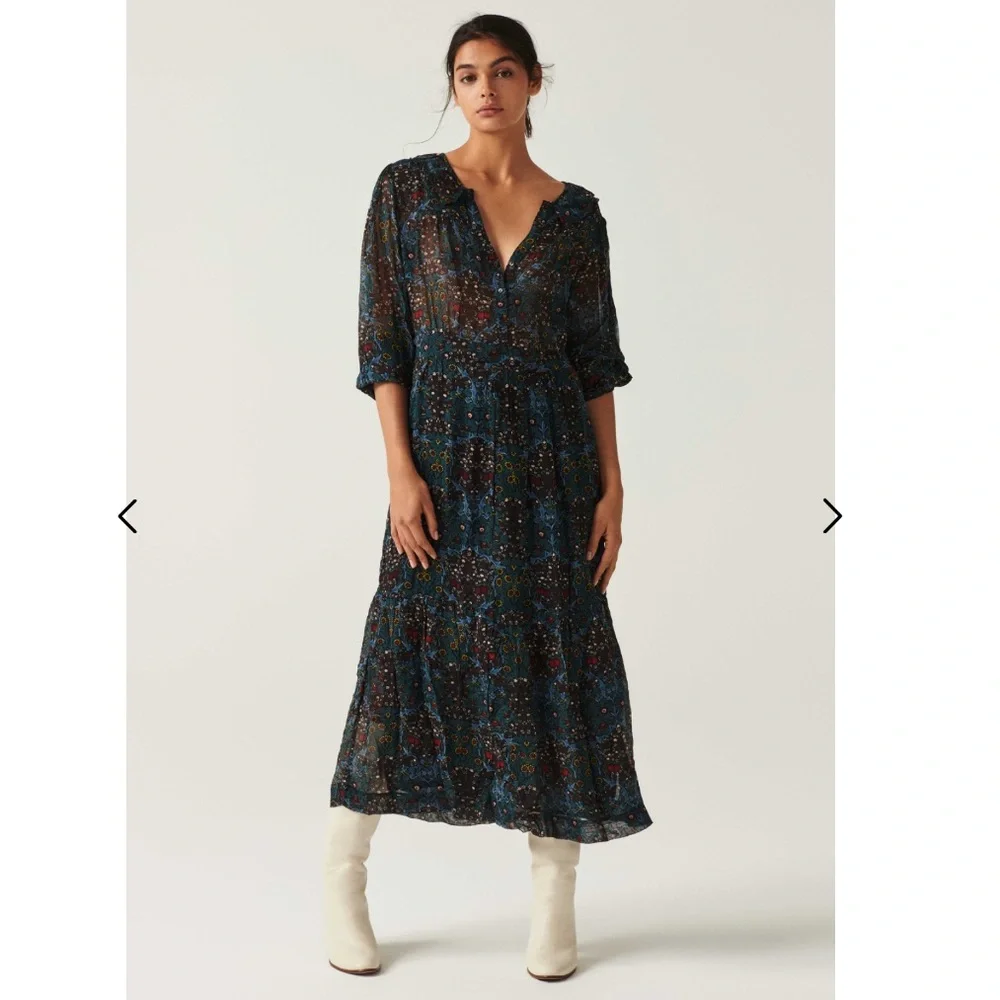 ba&sh Multicolor Midi Dress - Picture 1 of 16